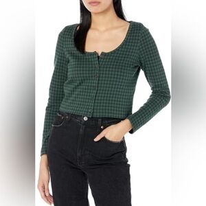 Madewell Green Jacquard Cardigan